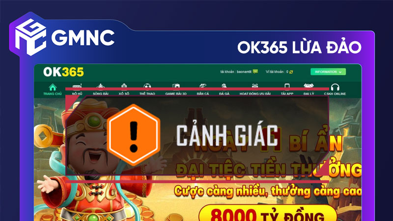 OK365 lừa đảo: Dấu hiệu nhận biết sân chơi kém chất lượng