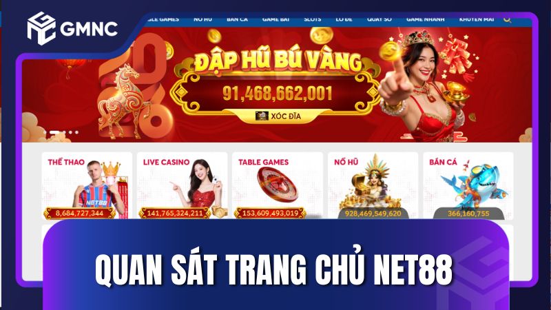 Tìm hiểu trang chủ dựa vào giao diện web