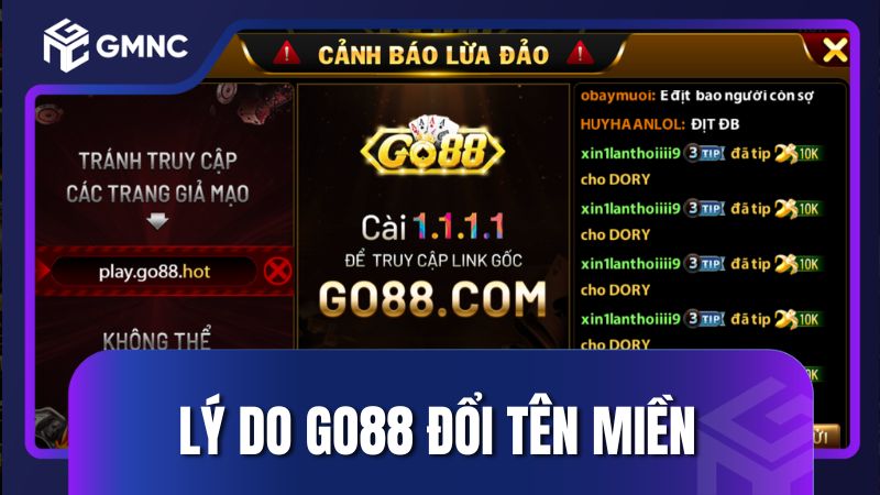 Lý do hệ thống Go88 phải thường xuyên đổi tên miền